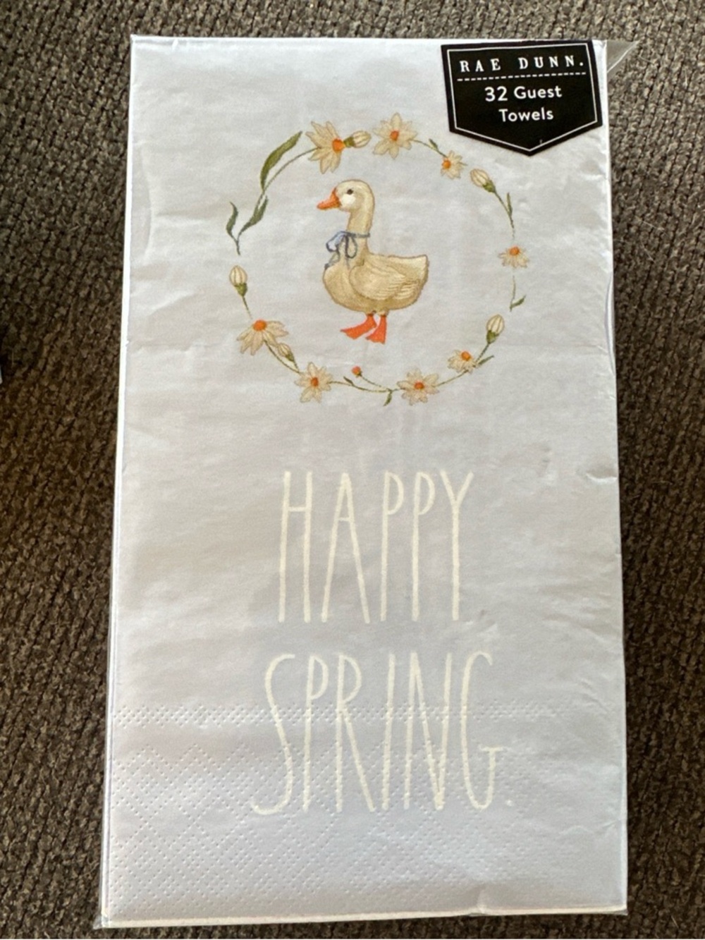 Rae Dunn Goose Duck Happy Spring Napkins Guest Towels 32 3 Ply NIP New